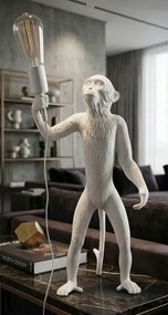 Stolná lampa Opica 55 cm biela