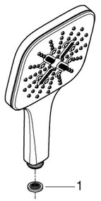 GROHE 26550000 - Ručná sprcha RAINSHOWER SMARTACTIVE 130 CUBE lesklý chróm