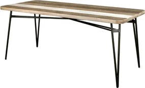 Jedálenský stôl Adesso 180 cm z masívu čierny/hnedý
