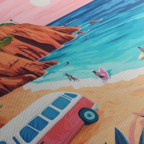 Obraz - Karavan pri oceáne (90x60 cm)
