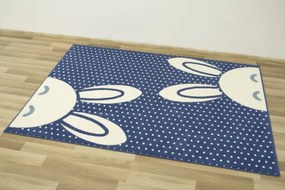 Detský koberec Kids 533926/94955 zajačiky, modrý