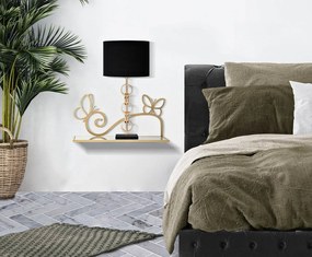 Nočný stolík v zlatej farbe Butterfly – Mauro Ferretti