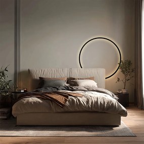 Dizajnové nástenné svietidlo čierne 67 cm vrátane LED 3-krokového stmievania - Anello