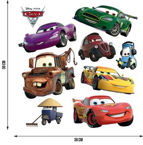 Detská samolepka DISNEY AUTA 2 30x30 cm