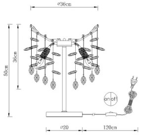 Globo 64138TG - Stolná lampa QUEENA 3xE14/40W/230V zlatá