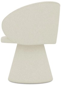 Krémovobiele čalúnené jedálenské kreslo Uala – Makamii