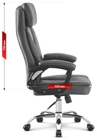 PreHouse Kancelárska stolička Hell's Chair HC-1023 Grey Fabric