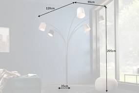 Stojacia lampa Levels čierna šedá biela