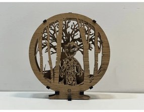 Li-Go 23613/DUB2 - LED Stmievateľná stolová dekorácia LED/12W/230V 20x22 cm dub