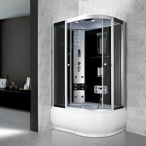 BPS-koupelny Hydromasážny box WSH7106LS, 120x80 ľavý so saunou