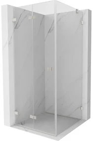 Mexen Lunar-F, skladací sprchový kút ľavý 100 x 90 cm, 8mm číre sklo, oceľový profil, 836-100-090-97-00-L