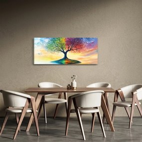 Obraz – Maľovaný strom ročných období (120x50 cm)