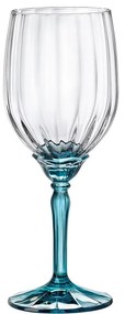 Súprava 6 pohárov na biele víno „Florian Blue", obj. 380 ml