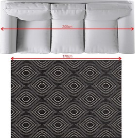 Koberec Breeze black/ clif grey 120 x 170 cm