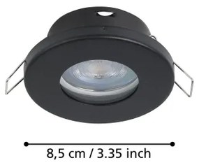 Eglo 901758 - SADA 3xLED Kúpeľňové svietidlo FAVAZZINA 1xGU10/4W/230V IP44 čierna