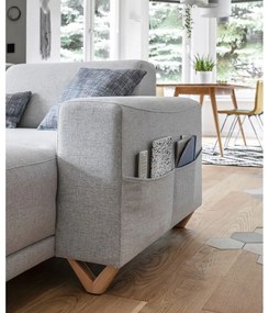 Svetlosivá rozkladacia/s úložným priestorom rohová pohovka (ľavý roh/do tvaru "U") Classy Sophie – Miuform