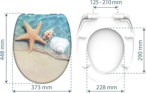 Eisl Sanitär WC sedadlo Duroplast Soft Close Beach 82196
