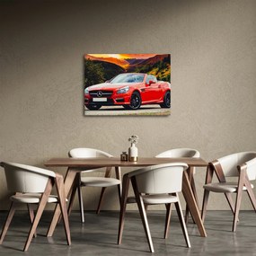 Obraz - červený Mercedes (70x50 cm)