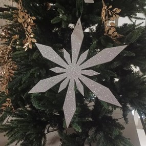 DECOLED Vločka III, pr. 15 cm, stříbrná