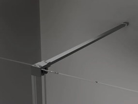 Mexen Velar, sprchový kút s posuvnými dverami 120(dvere) x 80(stena) cm, 8mm číre sklo, grafitová matná, 871-120-080-01-66