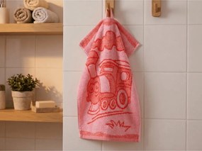 Detský uterák BEBÉ mašinka červený 30x50 cm