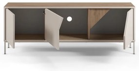 Komoda v dekore duba v krémovo-prírodnej farbe 150x55x35 cm Lilou – Marckeric