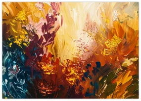 Obraz - Abstraktná maľba kvetov (70x50 cm)