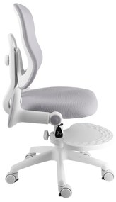 Detská rastúca stolička Neoseat MIKY — látka, sivá