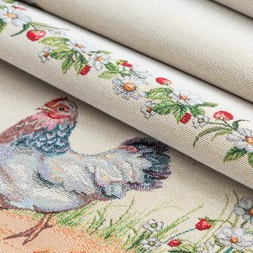 GOBELÍNOVÝ BEHÚŇ NA STÔL FOWL 45X140 CM VZOROVANÁ