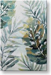 Maľovaný obraz na stenu LISTY 60x90 cm