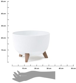 PLASTOVÝ KVETINÁČ ROSA LINEA ECO 18X29 CM BIELA