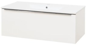 Mereo Mereo, Mailo, kúpeľňová skrinka s keramickým umývadlom 101 cm, chrómové madlo, MER-CN517