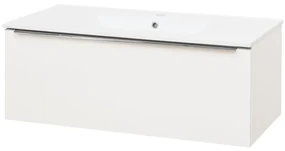 Mereo Mereo, Mailo, kúpeľňová skrinka s keramickým umývadlom 101 cm, chrómové madlo, MER-CN517