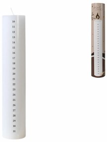 AKCIA Adventná sviečka NUMIRA 25 cm, biela II. akosť