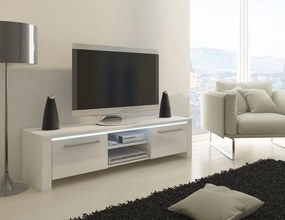 TV stolík/skrinka Freddy (biela + lesk biely). Vlastná spoľahlivá doprava až k Vám domov. 780040