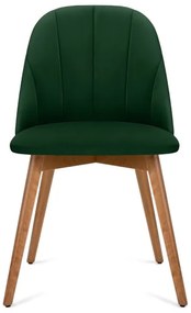 Jedálenská stolička BAKERI 86x48 cm tmavozelená/svetlý dub