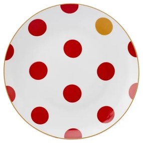 24-dielna pestrofarebná jedálenská súprava z porcelánu