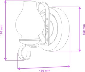Brilagi - Nástenné svietidlo ROATA APLICA 1xE14/40W/230V buk