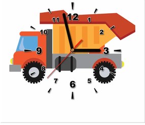 Gario Obraz s hodinami Nákladné auto Rozmery: 30 x 30 cm