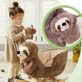 Spielwerk Hojdací leňochod s bezpečnostným pásom, hnedá