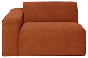 Oranžový menčestrový modul pohovky (ľavý roh) Sting - Scandic