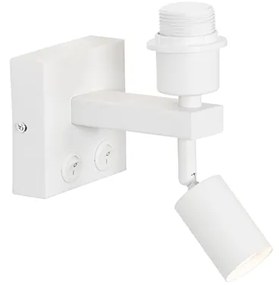 Moderná nástenná lampa biela s lampou na čítanie - Brescia