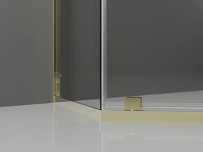 Mexen Exo-R päťhranná sprchová kabína 90 x 90 cm, transparentná, zlatá - 812-090-090-50-00