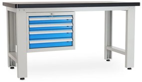 Dielenský stôl Solid MDF-40, 150 cm, závesný box, čierna