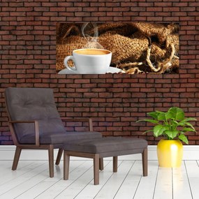 Obraz - Šálka kávy (120x50 cm)