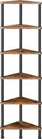Rohový regál Vasagle Ebbi 30 cm hnědý/černý