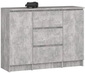 Komoda K100 2D 3SZ betón