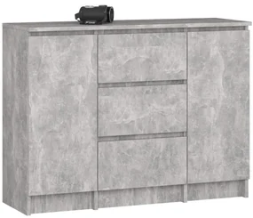 Komoda K100 2D 3SZ betón