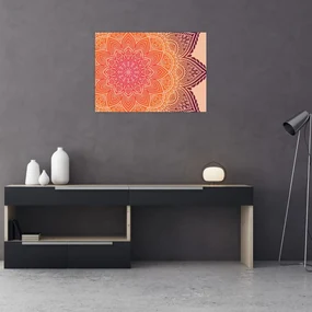 Sklenený obraz - Mandala umenia (70x50 cm)