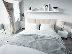 Čalúnený nástenný panel FRAME LINCOLN 30x60 cm Farba: Svetlosivá